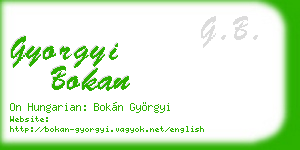 gyorgyi bokan business card